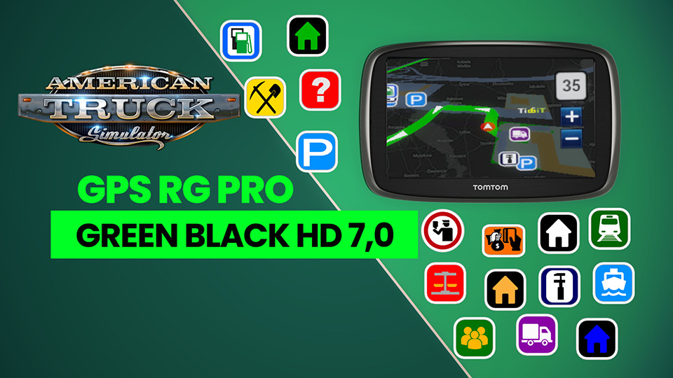 GPS RG PRO GREEN BLACK HD